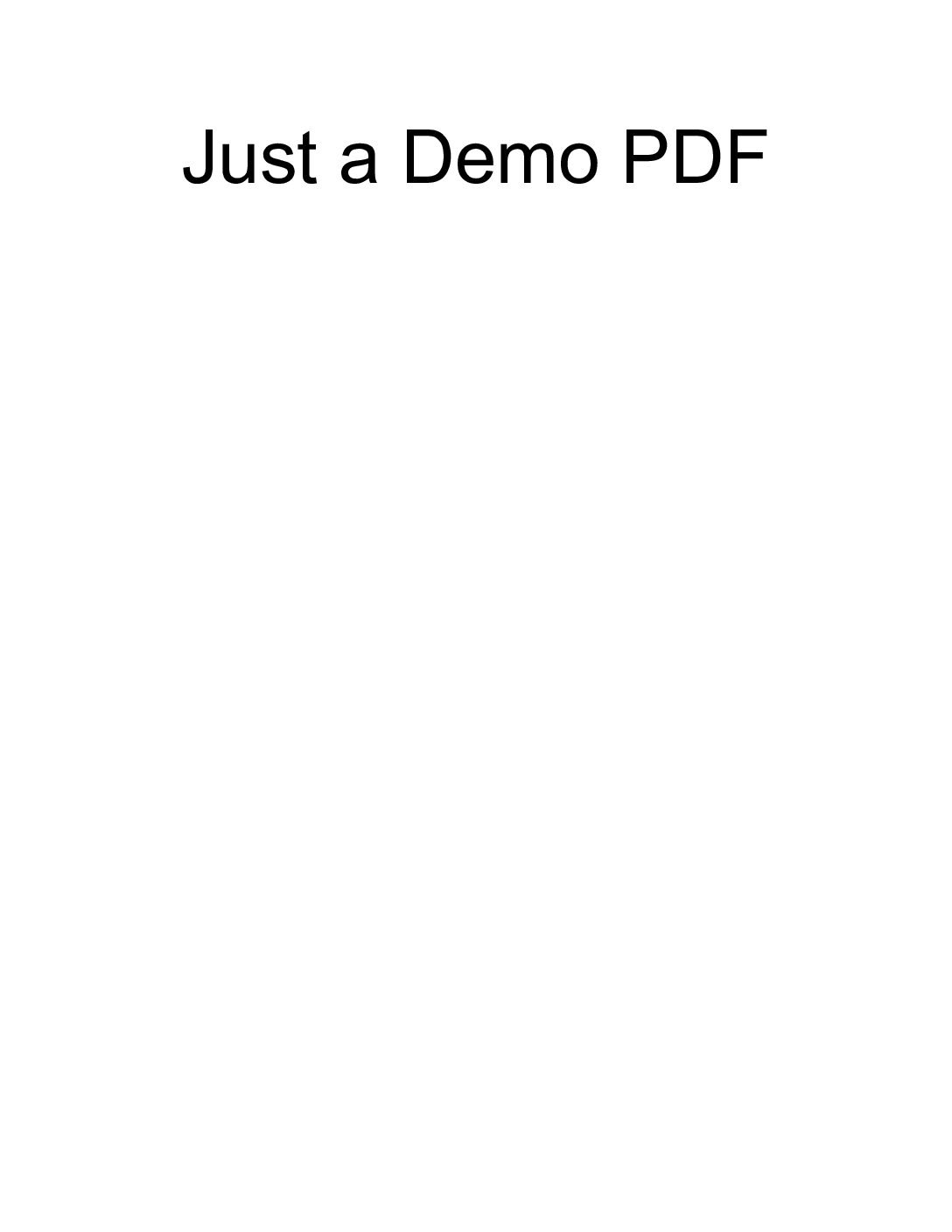 Ultra Demo PDF File